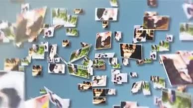 3D照片墙堆叠幻灯片展示AE模板视频的预览图